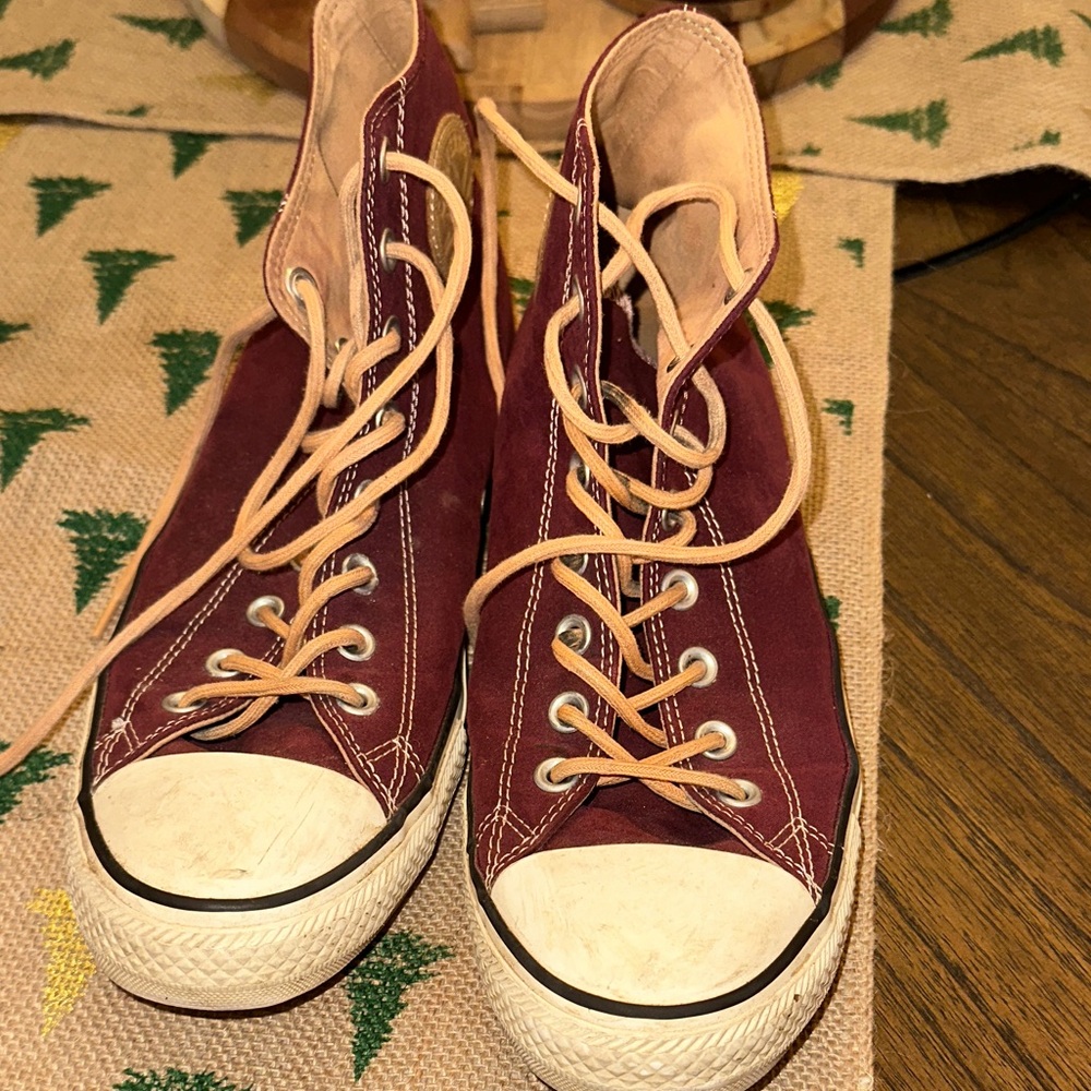 Classic Burgundy High-Top Sneakers